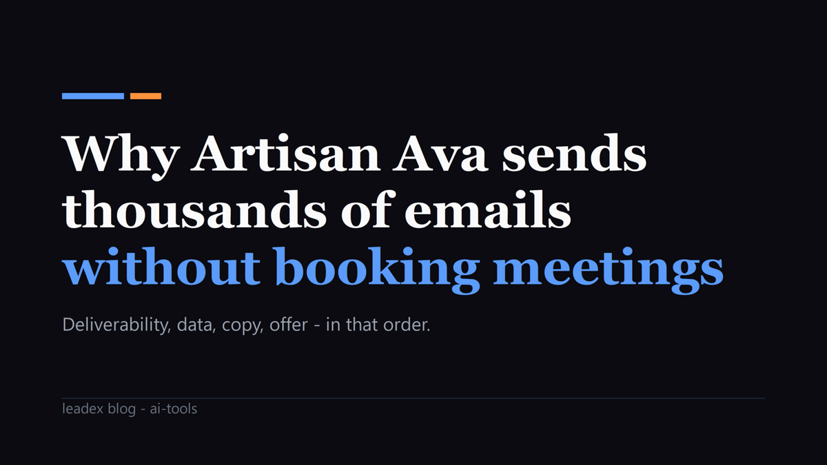 Why Artisan Ava Sends Thousands of Emails, Books No Meetings