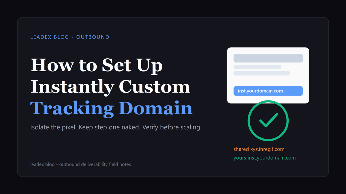 How to Set Up Instantly Custom Tracking Domain Safely